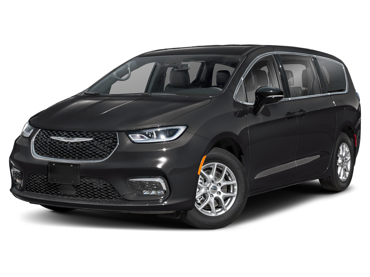 2025 Chrysler Pacifica Select in Diamond Black Crystal Pearlcoat — front three-quarter view
