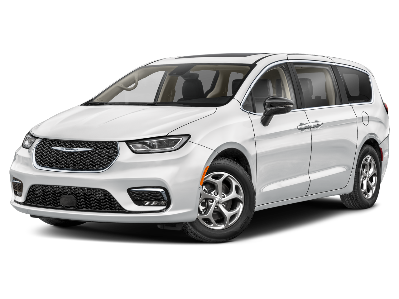 2025 Chrysler Pacifica Limited in Bright White Clearcoat — front three-quarter view