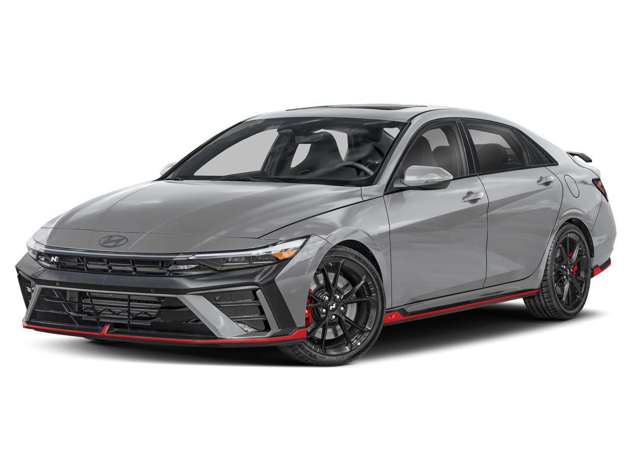 2026 Hyundai Elantra N Base in Cyber Gray — front three-quarter view
