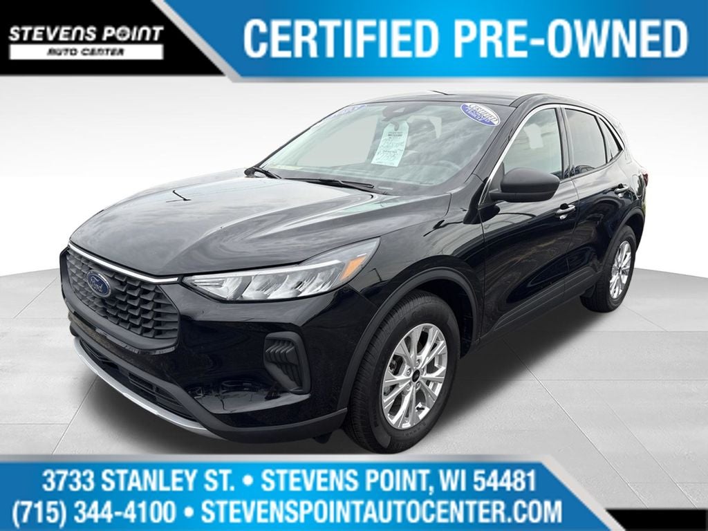 2023 Ford Escape Active in Agate Black Metallic — front three-quarter view