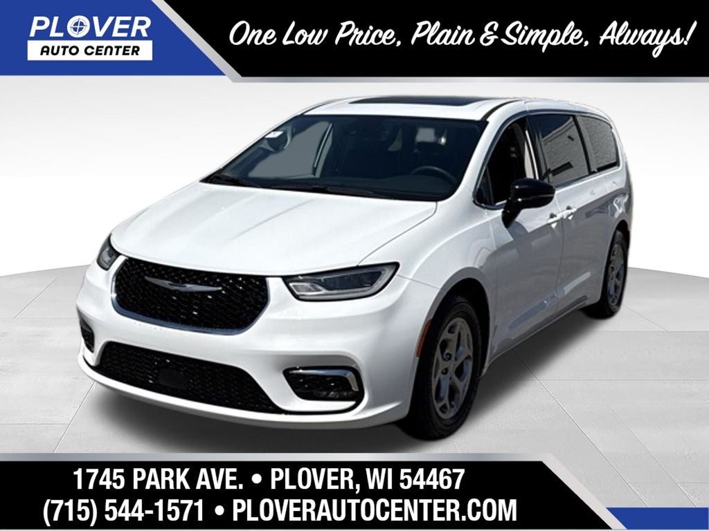2024 Chrysler Pacifica Limited in Bright White Clearcoat — front three-quarter view