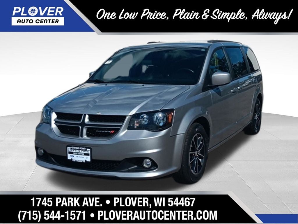 2019 Dodge Grand Caravan GT in Billet Clearcoat — front three-quarter view