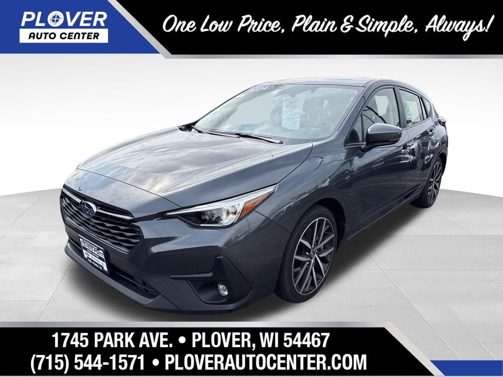 2024 Subaru Impreza Sport in Magnetite Gray Metallic — front three-quarter view