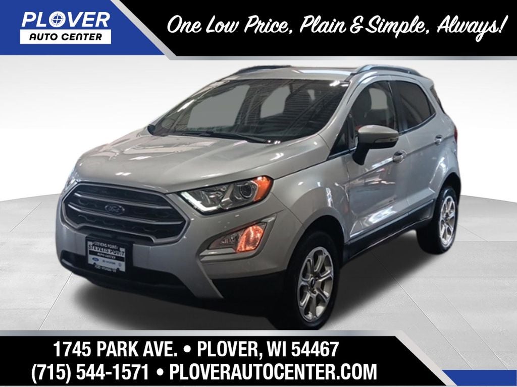 2020 Ford EcoSport SE in Silver Metallic — front three-quarter view